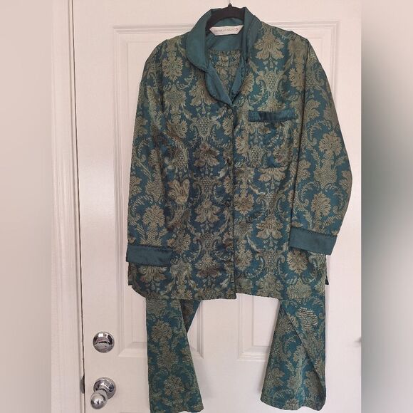 Victorias Secret Pajamas Lounge Set 90s Vintage Green Size XS - Picture 1 of 10